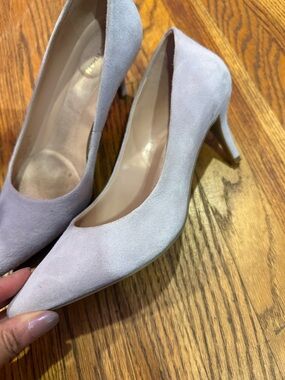 Cole Haan Soft Lavender Suede Pointed-Toe Pumps